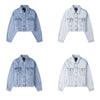 Long Jeans Jacket Women Short Denim Jacket Embroidery Oversized Denim-Jean Jackets-Arimonz-Arimonz