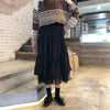 Long Tulle Midi Skirts Women's High Waist Mesh Tutu Pleated Skirts-Skirts-Arimonz-Black-S-Arimonz