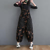 Loose Jeans Jumpsuit Women Casual Baggy Pants Floral Denim Overalls-Denim Jumpsuit-Arimonz-Arimonz