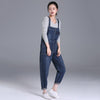 Loose Pocket Jeans Women Autumn Bib Pants Overalls Shoulder Jumpsuit-Denim Jumpsuit-Arimonz-Arimonz