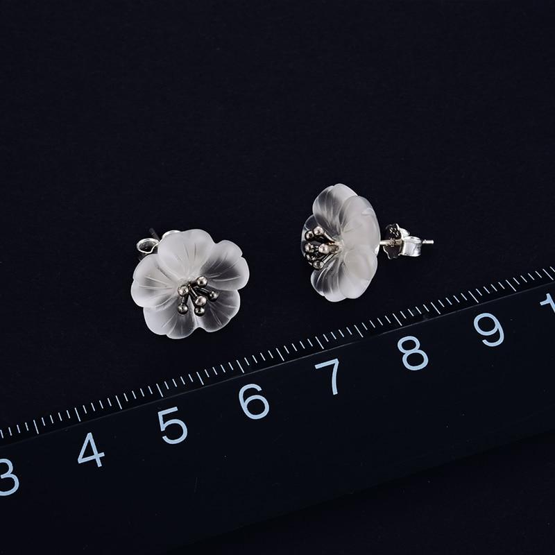 Lotus Flower in the Rain Stud Earrings for Women Fine Jewelry-Earrings-Arimonz-Arimonz