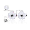 Lotus Flower in the Rain Stud Earrings for Women Fine Jewelry-Earrings-Arimonz-Arimonz