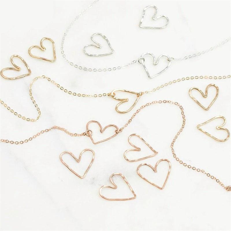 Love Heart Necklace for Women Jewelry Pendant Choker Necklace-Necklaces-Arimonz-Arimonz