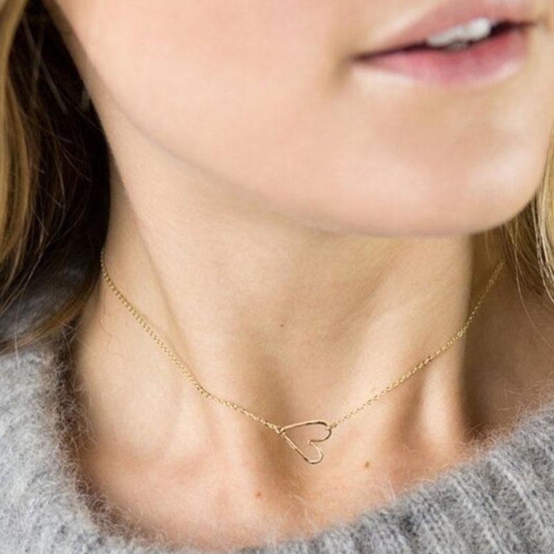 Love Heart Necklace for Women Jewelry Pendant Choker Necklace-Necklaces-Arimonz-Arimonz