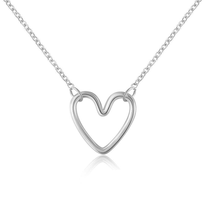 Love Heart Necklace for Women Jewelry Pendant Choker Necklace-Necklaces-Arimonz-silver-Arimonz