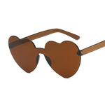 Love Heart Sunglasses For Women Fashionable Cute Sunglasses-Sunglasses-Arimonz-Brown-Arimonz