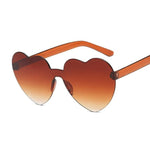 Love Heart Sunglasses For Women Fashionable Cute Sunglasses-Sunglasses-Arimonz-Double Brown-Arimonz