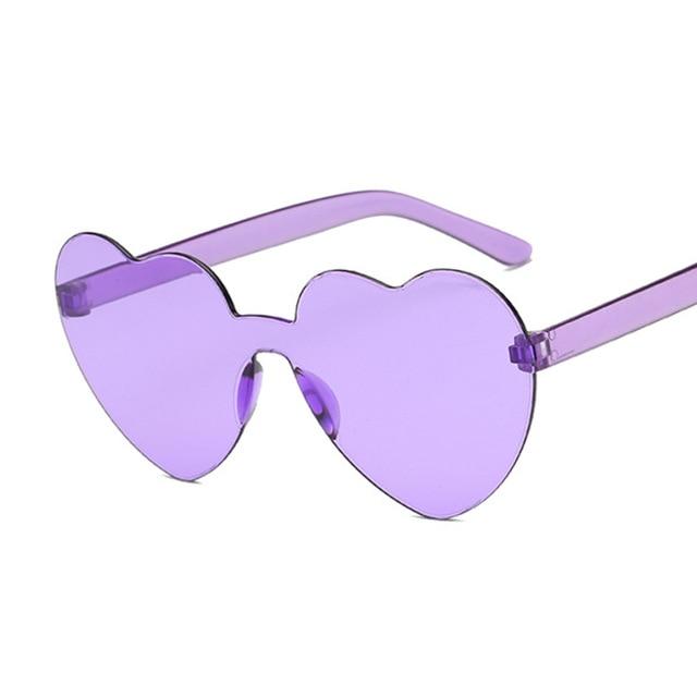 Love Heart Sunglasses For Women Fashionable Cute Sunglasses-Sunglasses-Arimonz-purple-Arimonz
