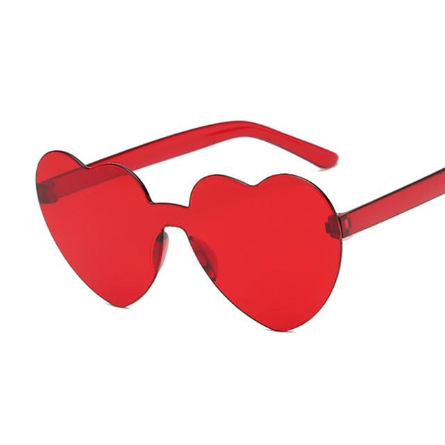 Love Heart Sunglasses For Women Fashionable Cute Sunglasses-Sunglasses-Arimonz-Wine Red-Arimonz