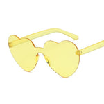 Love Heart Sunglasses For Women Fashionable Cute Sunglasses-Sunglasses-Arimonz-Yellow-Arimonz