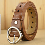 Love Hollow Belt Heart-shaped Ladies Belt Heart-shaped Jeans Belt-Belts-Arimonz-khaki-Arimonz