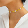 Lovely Daisy Flowers Colorful Beaded Charm Statement Choker Necklace for Women Vacation Jewelry-Necklaces-Arimonz-Arimonz