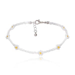 Lovely Daisy Flowers Colorful Beaded Charm Statement Choker Necklace for Women Vacation Jewelry-Necklaces-Arimonz-White-Arimonz