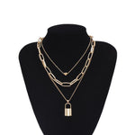 Lover PadLock Choker Necklace-Necklaces-Arimonz-1-Arimonz