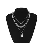 Lover PadLock Choker Necklace-Necklaces-Arimonz-2-Arimonz