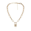 Lover PadLock Choker Necklace-Necklaces-Arimonz-3-Arimonz