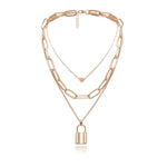 Lover PadLock Choker Necklace-Necklaces-Arimonz-Arimonz