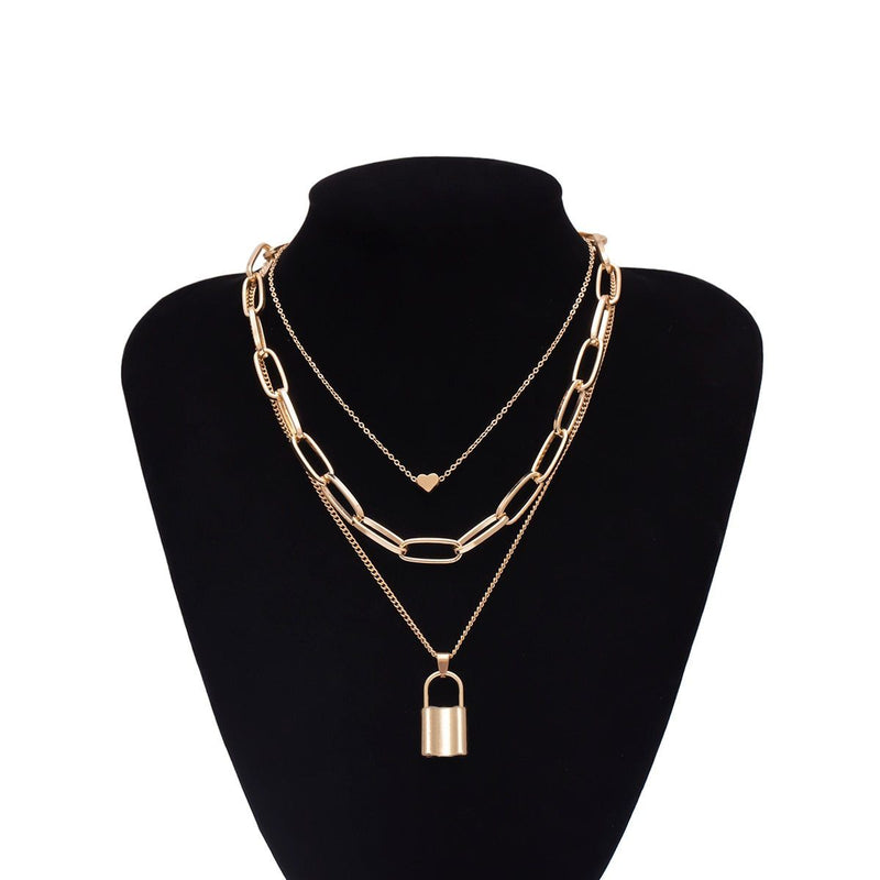 Lover PadLock Choker Necklace-Necklaces-Arimonz-Arimonz