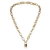 Lover PadLock Choker Necklace-Necklaces-Arimonz-5-Arimonz
