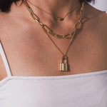 Lover PadLock Choker Necklace-Necklaces-Arimonz-Arimonz