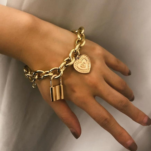 Lover's Heart Lock Bracelets-Braceletes-Arimonz-Arimonz