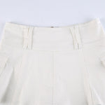 Low Waist Black Micro Skirts Streetwear Pockets Patchwork A-line Skirt-Denim Skirts-Arimonz-Arimonz