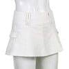 Low Waist Black Micro Skirts Streetwear Pockets Patchwork A-line Skirt-Denim Skirts-Arimonz-Arimonz