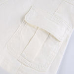 Low Waist Black Micro Skirts Streetwear Pockets Patchwork A-line Skirt-Denim Skirts-Arimonz-Arimonz