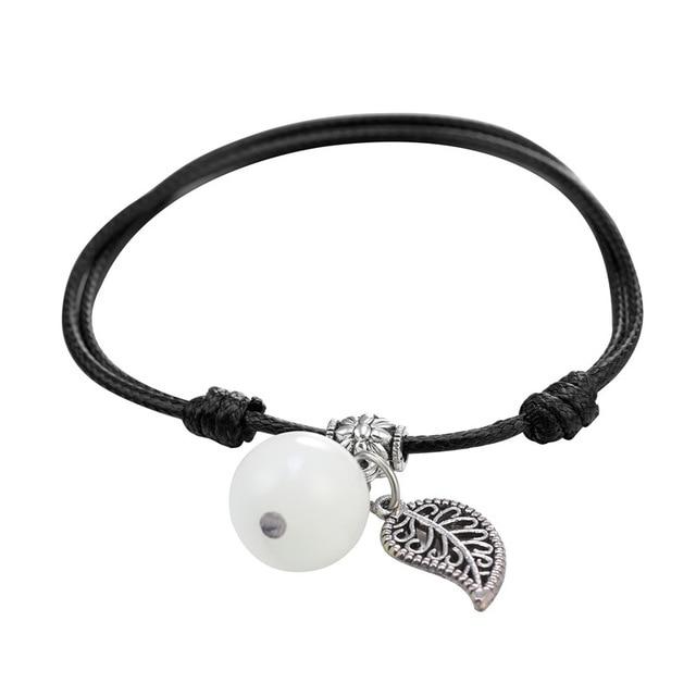 Luminous Bead Ankle Chain Pendant Anklet Beaded Foot Jewelry for Women-Anklets-Arimonz-Black-Arimonz