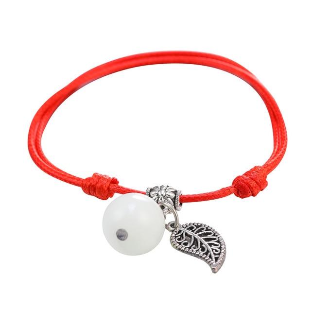 Luminous Bead Ankle Chain Pendant Anklet Beaded Foot Jewelry for Women-Anklets-Arimonz-Red-Arimonz
