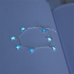 Luminous Star Anklet Pentagonal Star Tassel Ankle Chain-Anklets-Arimonz-Arimonz
