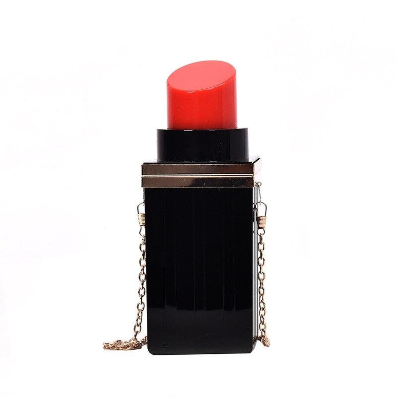 Luna Lipstick Shape Crossbody Bag-Handbags-Arimonz-Black-Arimonz
