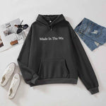 Made In The 90s Letter Print Cool Oversized Women Hoodies Sweatshirt-Pullovers-Arimonz-Deep gray-M-Arimonz
