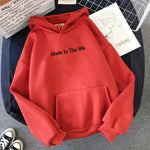 Made In The 90s Letter Print Cool Oversized Women Hoodies Sweatshirt-Pullovers-Arimonz-Red-M-Arimonz