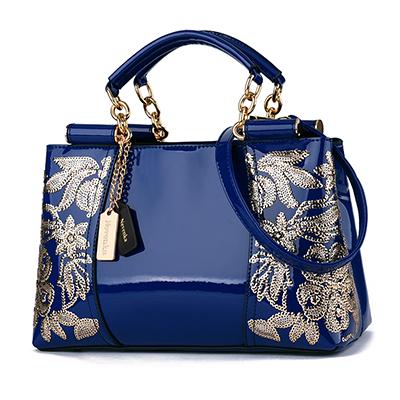 Madison Embroidery Shoulder Bag-Handbags-Arimonz-Blue-Arimonz