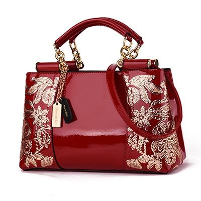 Madison Embroidery Shoulder Bag-Handbags-Arimonz-Red-Arimonz