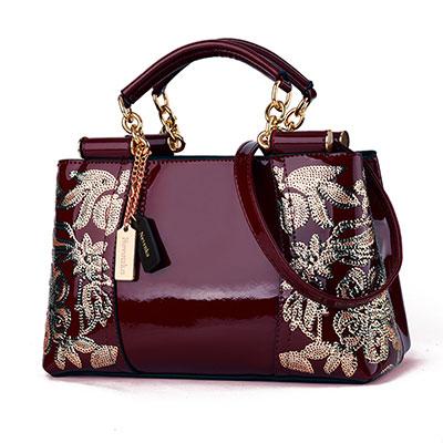 Madison Embroidery Shoulder Bag-Handbags-Arimonz-wine-red-Arimonz