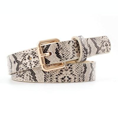 Maya Statement Belt Leopard Snake And Zebra Print Belt-Belts-Arimonz-Snake Beige-Arimonz