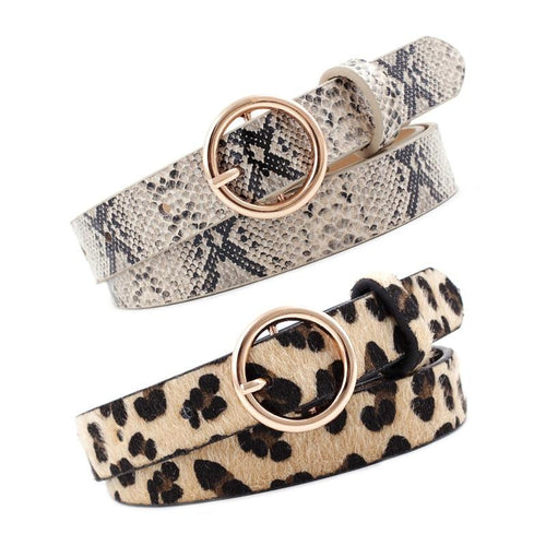 Maya Statement Belt Leopard Snake And Zebra Print Belt-Belts-Arimonz-Arimonz