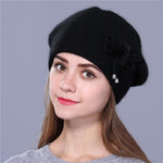 Megan Knitted Beret-Hats-Arimonz-black-Arimonz