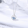 Mermaid Tail Round Pendant Necklace for Women Fashion Jewelry-Earrings-Arimonz-Arimonz