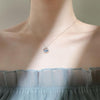 Mermaid Tail Round Pendant Necklace for Women Fashion Jewelry-Earrings-Arimonz-Arimonz