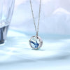 Mermaid Tail Round Pendant Necklace for Women Fashion Jewelry-Earrings-Arimonz-Arimonz