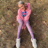 Mesh Pants Flame Print Pants Slim Long Pants High Waisted Tights-Socks & Tights-Arimonz-Arimonz