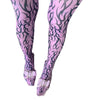 Mesh Pants Flame Print Pants Slim Long Pants High Waisted Tights-Socks & Tights-Arimonz-Arimonz