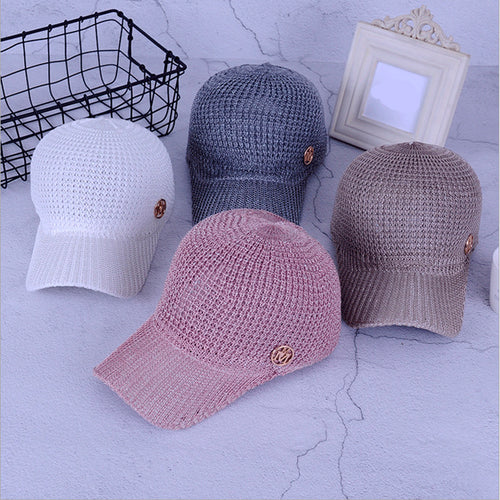 Mesh Snapback Baseball Caps Breathable Cap For Women Girls Sun Hat-Women's Caps-Arimonz-Arimonz