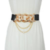 Metal Chain Buckle Belt For Women In Silver And Gold-Belts-Arimonz-Arimonz
