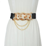 Metal Chain Buckle Belt For Women In Silver And Gold-Belts-Arimonz-Arimonz