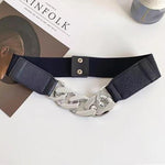 Metal Chain Buckle Belt For Women In Silver And Gold-Belts-Arimonz-Silver-Arimonz