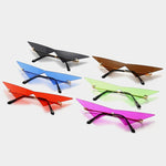 Metal Frame Oversized Triangle Women Sunglasses Vintage Rimless Cat Eye Sunglasses In 6 Colors-Sunglasses-Arimonz-Arimonz